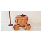 Longaberger Basket Set, 2002