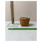Longaberger Basket,2001, Liners, Hanger