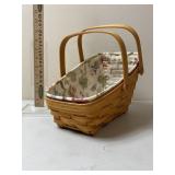 Longaberger Basket,2001, Liners, Pivot Handles