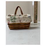 Longaberger Basket, 1994, Liners, Leather Handle