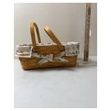 Longaberger Basket, 2002, Liners; Pivot Handles,