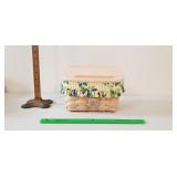 Longaberger Basket, 1999; Liners, Slanted Wooden