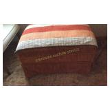 Multiple orange colored foot rest