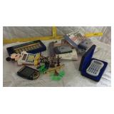 Misc box of cameras and toys