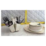 Silverware and small plates