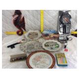 Plates, mug warmer, mini collectibles