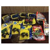 Toy trucks and tractors