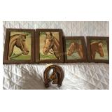 Horse pictures, horseshoe decoration