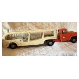 Bubby L Toy Semi with car carrier trailer