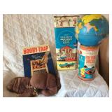 MacGregor boxing gloves, world globe, Misc. games