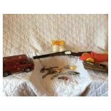 Toy guns, metal Van and other toys