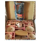Tea set and Levi Denim Rag doll