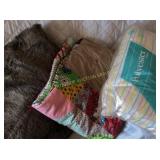 Blankets, pillow and quilt