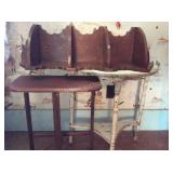 Wooden side stand and corner shelf