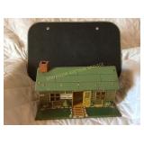 Metal toy house and Chalk Board