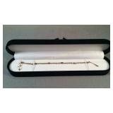 10K Gold  Bracelet w/  Amethyst & diamonds stones