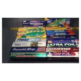 Plastic Wrap, Wax paper, Baggies, Aluminum Foil