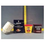 Mini Filters, Salt, & Baking Cocoa