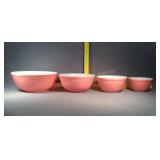 Salmon Colored Pyrex Bowls