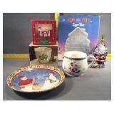 Christmas Plates and Jars