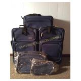 Blue luggage Set w/ wheels