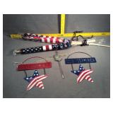 American Flags & Red, White & Blue Star Decor.