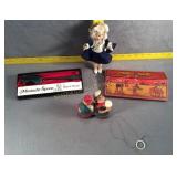 Popeye bobble head, Mustache spoon, Mickey box