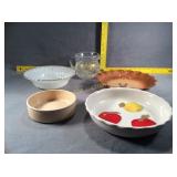 Glass dishes with pitcher