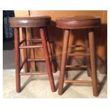 Wooden Stools w/ padded seats