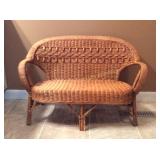 Miniture Wicker Bench