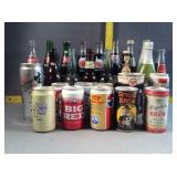 Pop, Beer & Wine collection bottles and cans