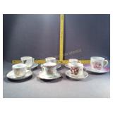 Mustache Cups with Saucers