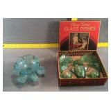 The Akro Agate Co. Tea Set & Mini Punch Bowl