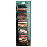 DVD rack with Assorted Movies