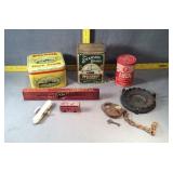 Collective Tins, Cast Iron Ash tray, Lock & more