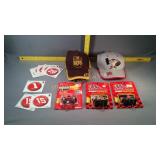 Race cars, hats & vehicle stickers