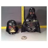 Vintage Darth Vader Coin Bank & Plaster Lamp