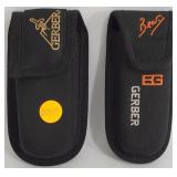 Lot of 2 Gerber Folding Knives W/ Belt Holsters