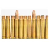 2 live rds 9 brass casings R-P  .416 REM Mag ammo/