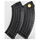 (2) AK 7.62X39mm  Magazines 30 round Checkered Grp
