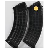 (2) AK 7.62X39mm  Magazines 30 round Checkered Grp
