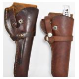 Two Leather Holsters Durable and Rugged