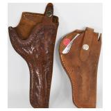 Lot of 2 Leather Holsters  one is E.E. Russell