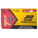 500 Rounds Aguila SuperExtra 22 Long Rifle Ammo