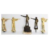 Lot of 5 Military & Civilian Trophy Toppers