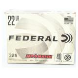 325 Rds Federal AutoMatch Rimfire A .22 LR Ammo