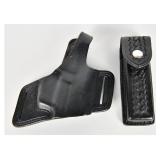 2 Black Leather Accessories Including a Bianchi 5