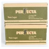100 Rds Perfecta 115 Grain FMJ 9mm Luger Ammo