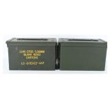 A Pair of US Military M2A1 Steel Ammunition Cans