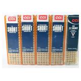 CCI .22 Short Rimfire Ammunition, 500 Rounds